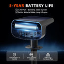 DAMINY SOLAR SPOTLIGHTS WATERPROOF IP65 AUTO ON/OFF 3000K 2 LIGHTING MODES 4PK - Like New