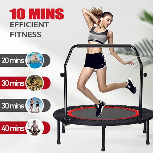 ANWICK Trampoline Portable Fitnes Foldable Rebounder 40" Max Load 330lbs - Red - Like New