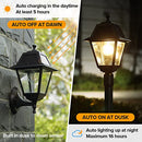 LUTEC LED Solar Post Light Cast Aluminum 1-Light 3 Mounting Options - Black - Brand New