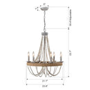 PARROT UNCLE CHANDELIERS FOR DINING ROOM, FARMHOUSE - FLAXEN - Like New