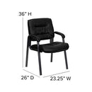 Flash Furniture Haeger LeatherSoft Tufted Executive Reception Chair - Black - Brand New