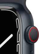 For Parts: APPLE WATCH SERIES 7 GPS CELLULAR 45mm MIDNIGHT ALUMINUM CASE CRACKED SCREEN