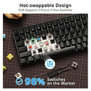 RK ROYAL KLUDGE RK96 90% TRIPLE MODE Wireless Gaming Backlight RED SWITCH -Black - Like New