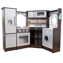 KidKraft Ultimate Corner Wooden Play Kitchen with Lights & Sounds - Espresso - Like New