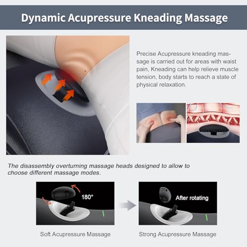 ALPHAY MULTIFUNCTIONAL LUMBAR TRACTION WITH HEAT & MASSAGE - BLACK/GRAY - Like New