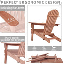 Wooden Folding Adirondack Chair Half Pre-Assembled Wood Patio Lounge Chair - Brand New