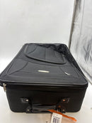 ROCKLAND 24 INCH FASHION SOFTSIDE UPRIGHT LUGGAGE EXPANDABLE, - BLACK - Brand New