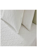 PATINA VIE FLAVIA 100% COTTON COVER 3 PIECE QUILT SET, KING - BRIGHT WHITE - Like New