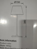 WEILAILUX DIMMABLE LED TABLE LAMP, 180 LUMEN LITHIUM ION BATTERY 3.7V 4000MAH - Like New