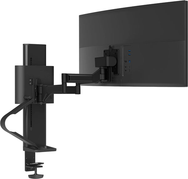 Ergotron Trace Single Monitor Arm Desk Mount for Monitors 45-630-224 Matte Black Like New