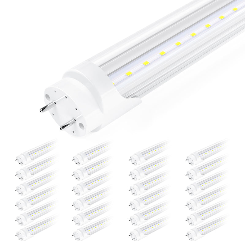 SHINESTAR 24 PACK T8 LED BULBS 4-FOOT 18W 2200LM 5000K DAYLIGHT CLEAR COVER - Like New