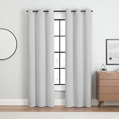 ECLIPSE Andover Solid Tripleweave Thermal Blackout Grommet Curtain 2 Panels - Brand New