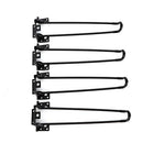 RanBB 13.85" / 18.5" Set of 4 2-Rod Black Solid Hairpin Legs (18.5”) - Brand New