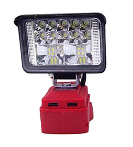 GENERIC 3 INCH LED WORK LIGHT FOR MILWAUKEE M18 BATTERY - RED/BLACK - Like New