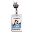 Advantus Vertical Badge Holder Carabiner Style ID Card Reel Combo (91129) - Brand New