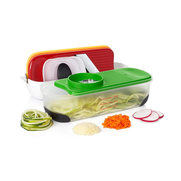 OXO GOOD GRIPS SPIRALIZE GRATE AND SLICE SET MULTI COLOR, MULTICOLOR - Brand New
