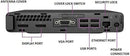 HP PRODESK 600 G3 MINI DESKTOP PC, I5-6500T 3.1GHZ, 16GB RAM, 256GB SSD - BLACK - Like New
