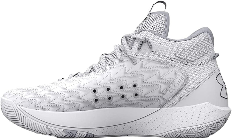 UNDER ARMOUR UNISEX HOVR HAVOC 5 CLONE TEAM 3024979-102 WHITE/BLACK 7 Like New