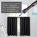 AIJIEGUANG SPRING TENSION CURTAIN RODS 28-43" ADJUSTABLE TENSION - BLACK - Brand New