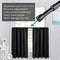 AIJIEGUANG SPRING TENSION CURTAIN RODS 28-43" ADJUSTABLE TENSION - BLACK - Brand New