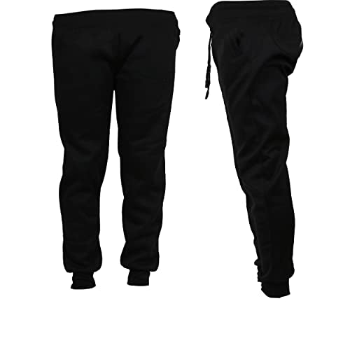 GALAXY BY HARVIC MEN'S SLIM FIT FLEECE JOGGER PANTS MEN XL BLACK - Brand New