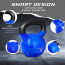 YES4ALL 45LB VINYL COATED/PVC KETTLEBELL, SINGLE - BLUE - Like New