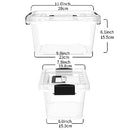 CETOMO 6LX20 PACK STORAGE BOXES, STORAGE, ORGANIZATION, 5013-6L20 PACK - CLEAR - Like New