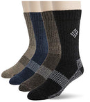 COLUMBIA MEN'S MOISTURE CONTROL CREW SOCKS 6-12 (4 PAIRS) - MULTI COLOR - Brand New