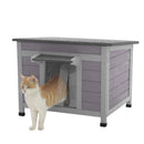 AIVITUVIN CAT HOUSE WATERPROOF OUTDOOR INDOOR RABBIT HUTCH AIR-12-B - GRAY - Like New