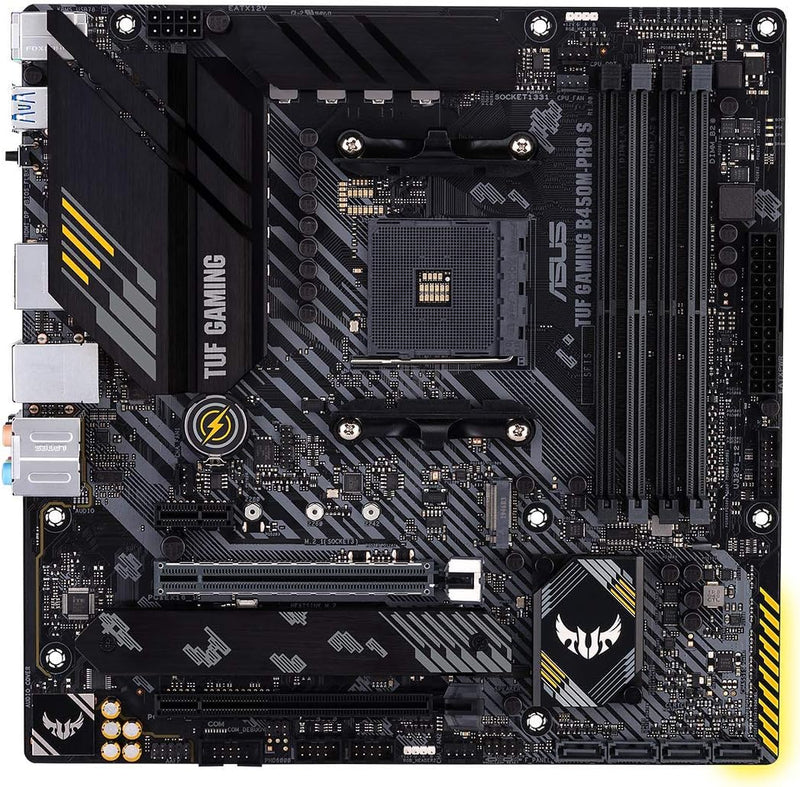 ASUS TUF Gaming B450M-PRO S AMD AM4 (3rd Gen Ryzen) Micro ATX Motherboard -BLACK Like New