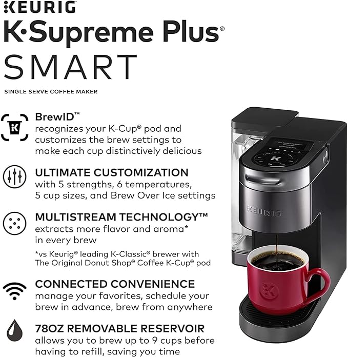 Keurig K-Supreme Plus SMART Single Serve K-Cup Pod Coffee Maker K920 - Black Like New