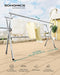SONGMICS ULLR903E01 CLOTHES DRYING RACK, 56.3-93.7" Extendable, Dove Gray - Like New