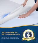 BOSANE 100% Waterproof Queen Mattress Protector Breathable Cooling 3D Air Like New