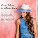 B081D9B5W9 Wallaroo Women’s Petite Kristy Fedora Sun Hat, Ivory/Stone, Small - Brand New