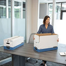 BANKERS BOX LIBERTY HEAVY-DUTY LETTER STORAGE BOXES 12 PACK - WHITE/BLUE - Brand New