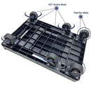 Folding Hand Truck Dolly 220 Lbs Heavy Duty Dolly Cart 6 Wheels 220 Lbs Black - Brand New