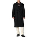 AMAZON ESSENTIALS MEN'S RELAXED FIT WOOL BLEND LONGLINE TOPCOAT BLACK LARGE - Brand New