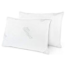 ZEN BAMBOO GEL EXTRA SOFT PILLOW VISCOSE BAMBOO COVER KING SET OF 2 - WHITE - Like New