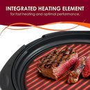 Elite Gourmet Smokeless Indoor Electric BBQ Grill with Glass Lid EMG-980B Black - Like New