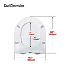 WinZo UF069 Small Toilet Replacement Part U Shaped UF Seat Cover - White - Brand New