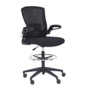AMAZON BASICS MID-BACK MESH OFFICE CHAIR STOOL ADJUSTABLE FOOTREST FLIP-UP ARMS - Like New