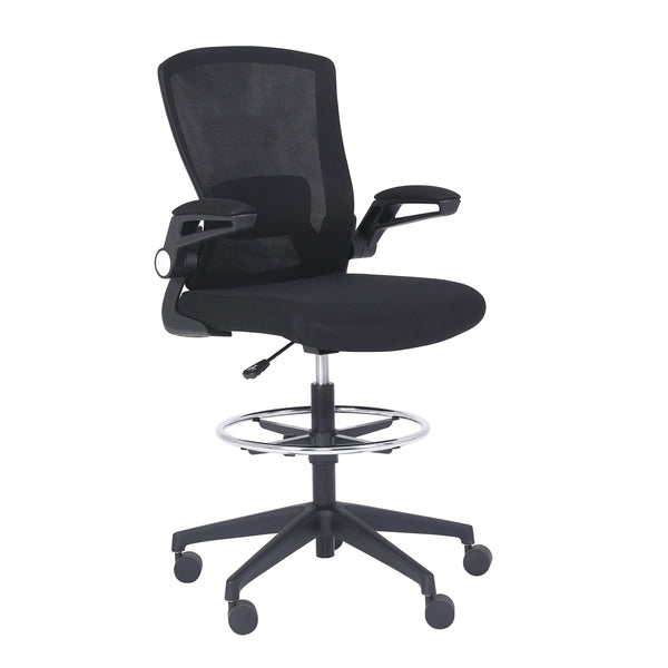 AMAZON BASICS MID-BACK MESH OFFICE CHAIR STOOL ADJUSTABLE FOOTREST FLIP-UP ARMS - Like New