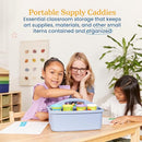 ECR4Kids 2-Compartment Large Storage Caddy Organizer, 6-Pack, Earthtone - Brand New