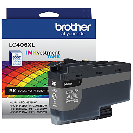 BROTHER LC406XLBKS HIGH YIELD INK CARTRIDGE, BLACK - Brand New