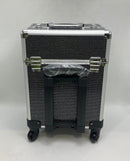 GENERIC 20" ROLLING COSMETICS ORGANIZER, FOLDING TRAYS - BLACK DIAMOND SPARKLES - Like New