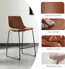 NEWBULIG 26 INCH COUNTER HEIGHT BAR STOOLS SET OF 2 - BROWN - Like New