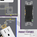 ENERLITES 20 Pack White Decorator Receptacle Standard Electrical Wall Outlet - Like New