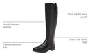 Franco Sarto Womens Meyer Knee High Flat Boots - Black Leather - Size 8 W - Brand New