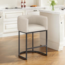 VATROS 26" H COUNTER HEIGHT BAR STOOLS SET OF 1 MODERN BARREL - Scratch & Dent
