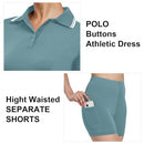 GGOV WOMENS TENNIS DRESSES GOLF DRESS SHORT SLEEVE WITH SHORTS BLUE MOUSE - Brand New